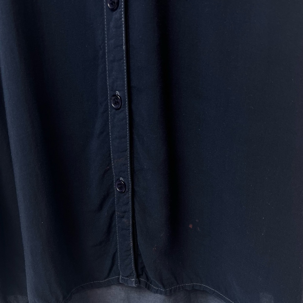 Splendid Navy Sleeveless Button Down Blouse Women… - image 4